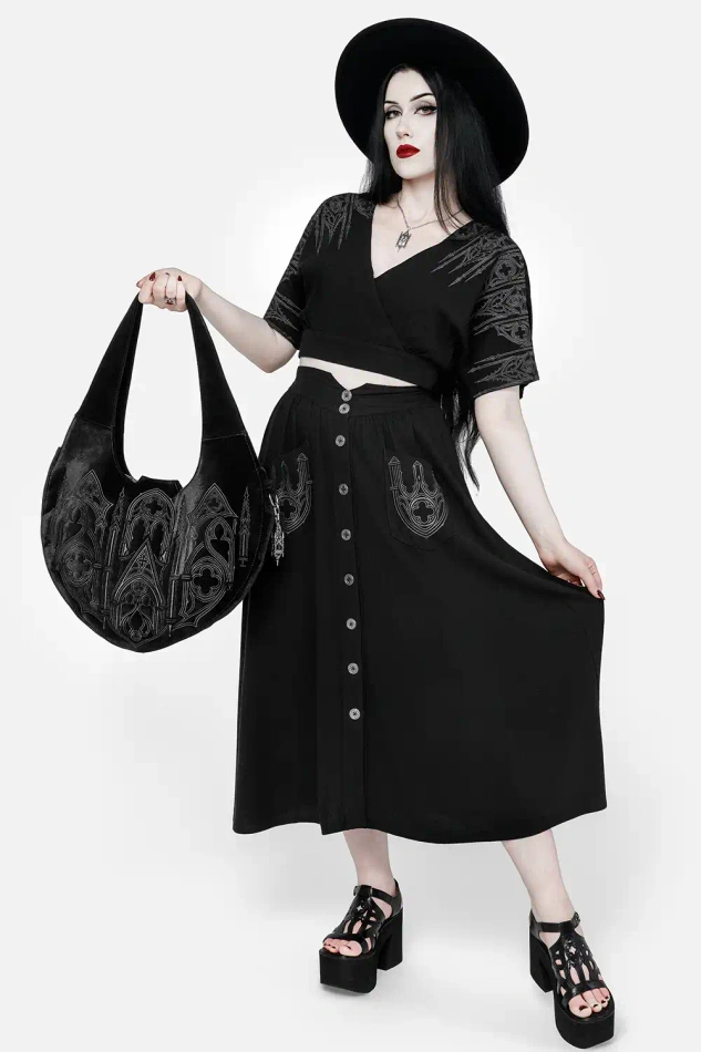 REQUIEM MOCK-WRAP BLOUSE
