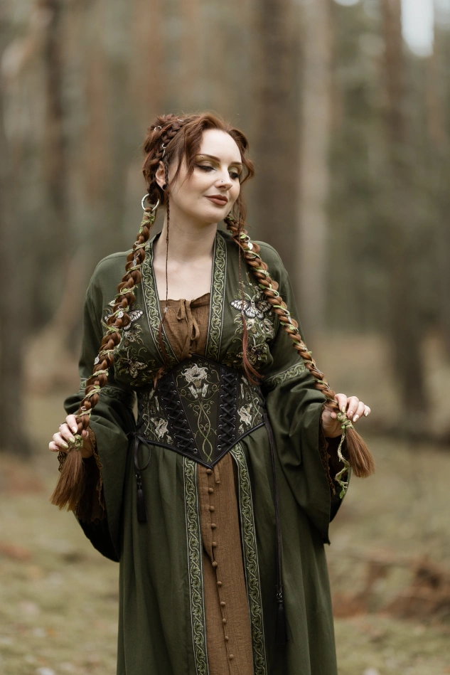 DARK BOTANY pasek gorsetowy z daturą
