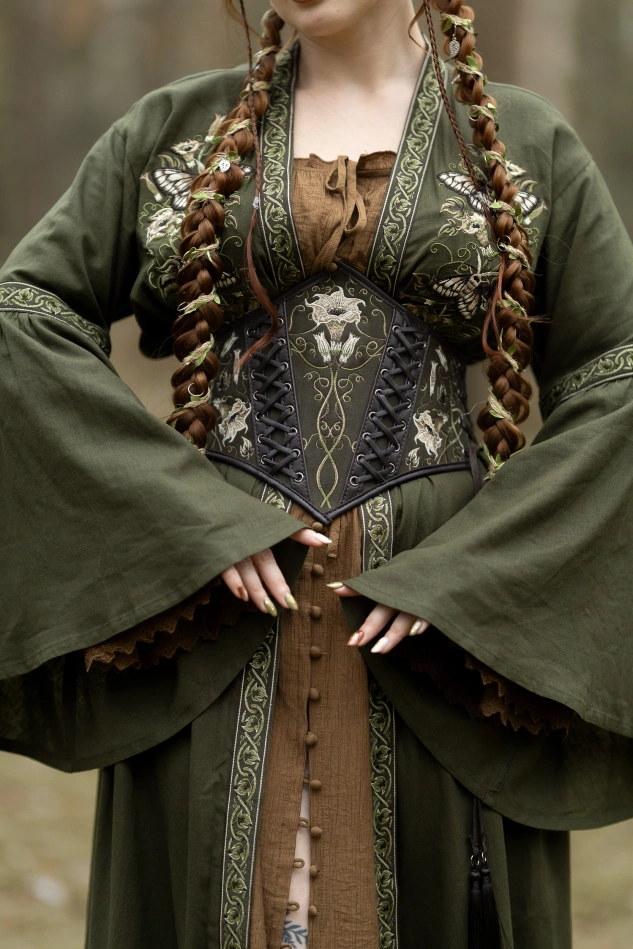 DARK BOTANY pasek gorsetowy z daturą
