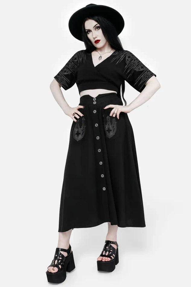 REQUIEM MOCK-WRAP BLOUSE