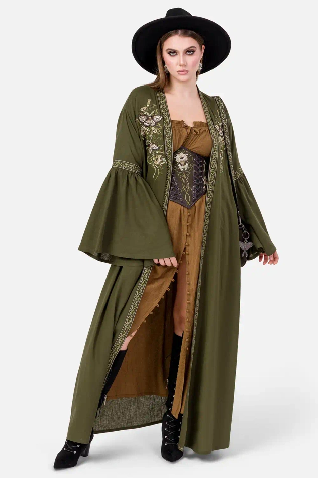 DARK BOTANY KIMONO MAXI