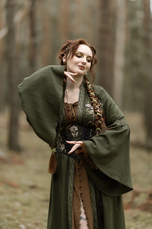 DARK BOTANY KIMONO MAXI