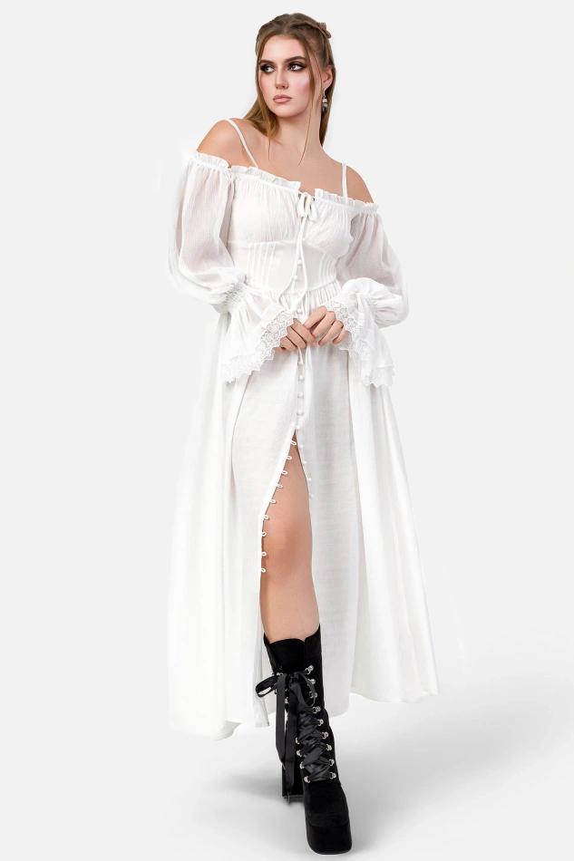 NIGHT CALLING MAXIKLEID IVORY