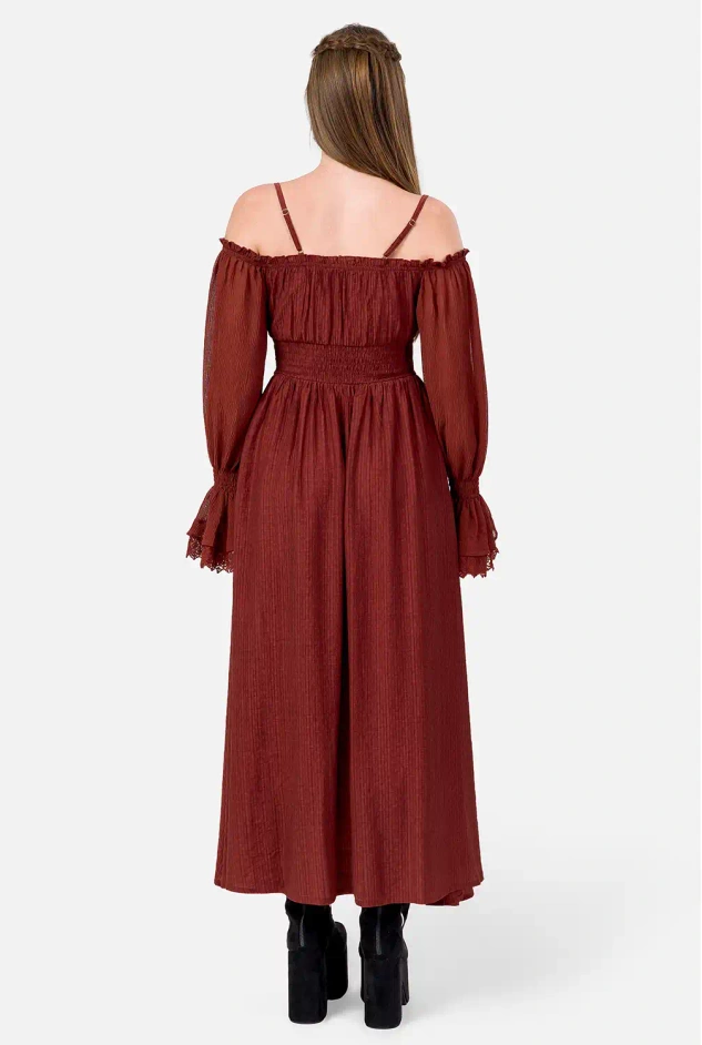 NIGHT CALLING MAXIKLEID ROSEWOOD