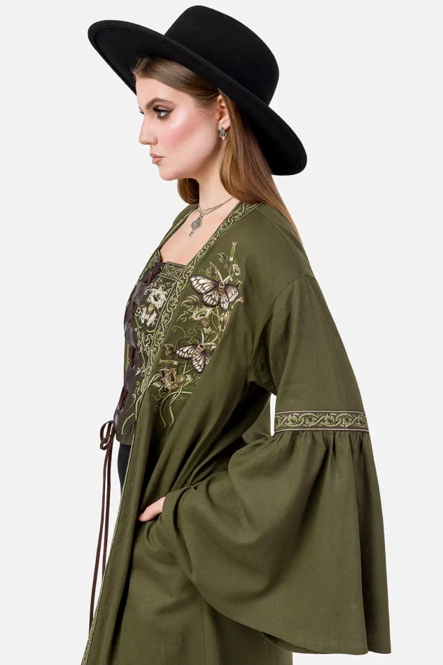 DARK BOTANY KIMONO MAXI