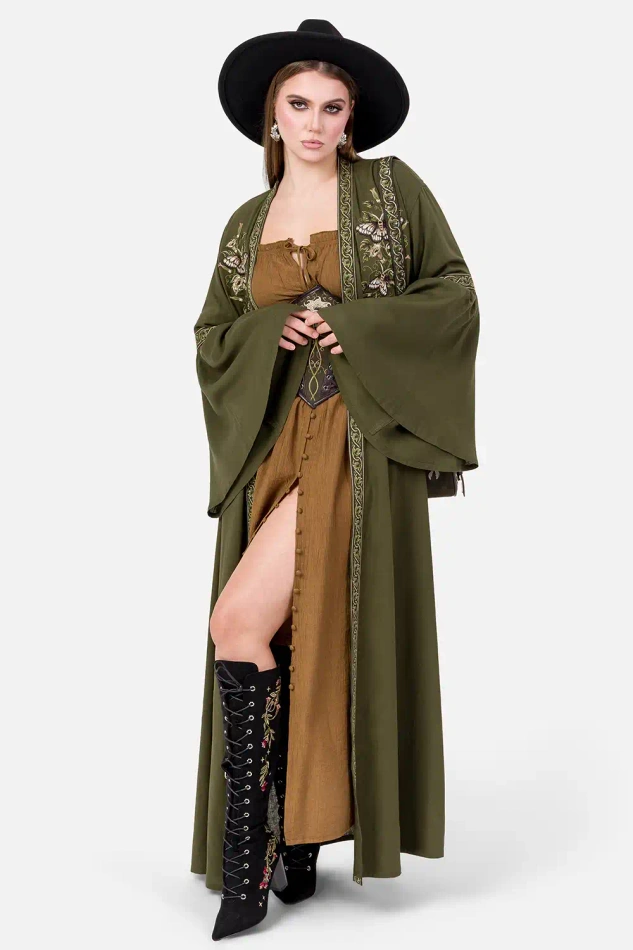 DARK BOTANY KIMONO MAXI